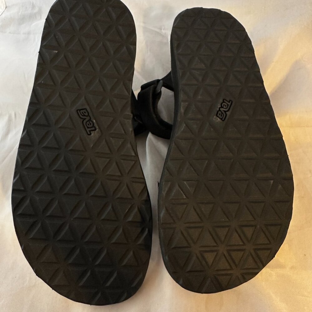 TEVA UNIVERSAL SLIDE MENS SANDALS BLACK Leather, Men Size 12 NIB - Picture 5 of 6